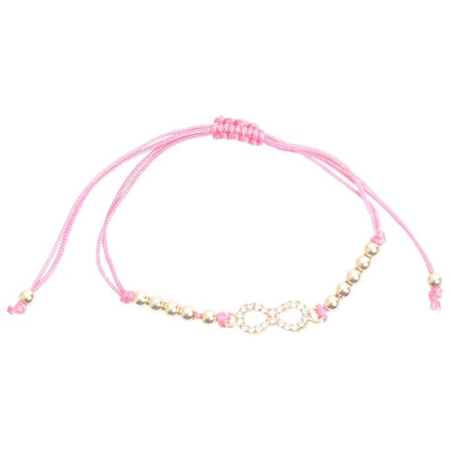MACRAMÉ BRACELET WITH CRYSTAL METAL BEADS