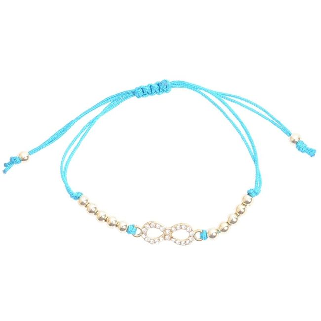 MACRAMÉ BRACELET WITH CRYSTAL METAL BEADS