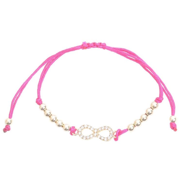 MACRAMÉ BRACELET WITH CRYSTAL METAL BEADS 2