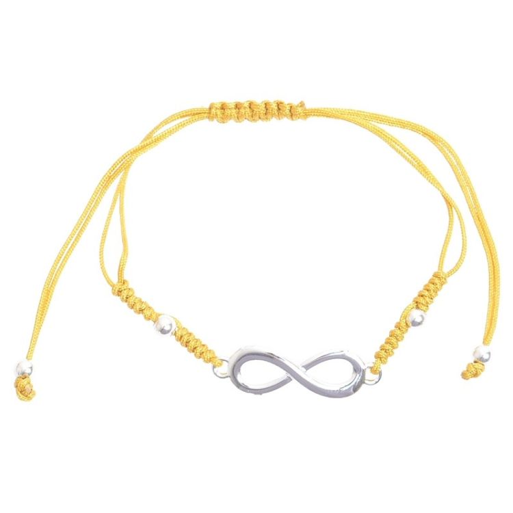 PULSERA MACRAMÉ CUENTA METAL