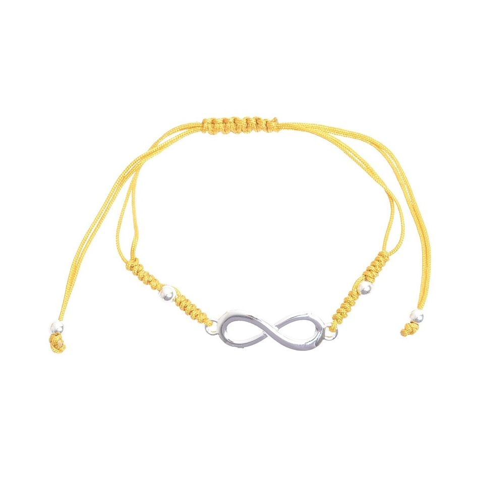 PULSERA MACRAMÉ CUENTA METAL