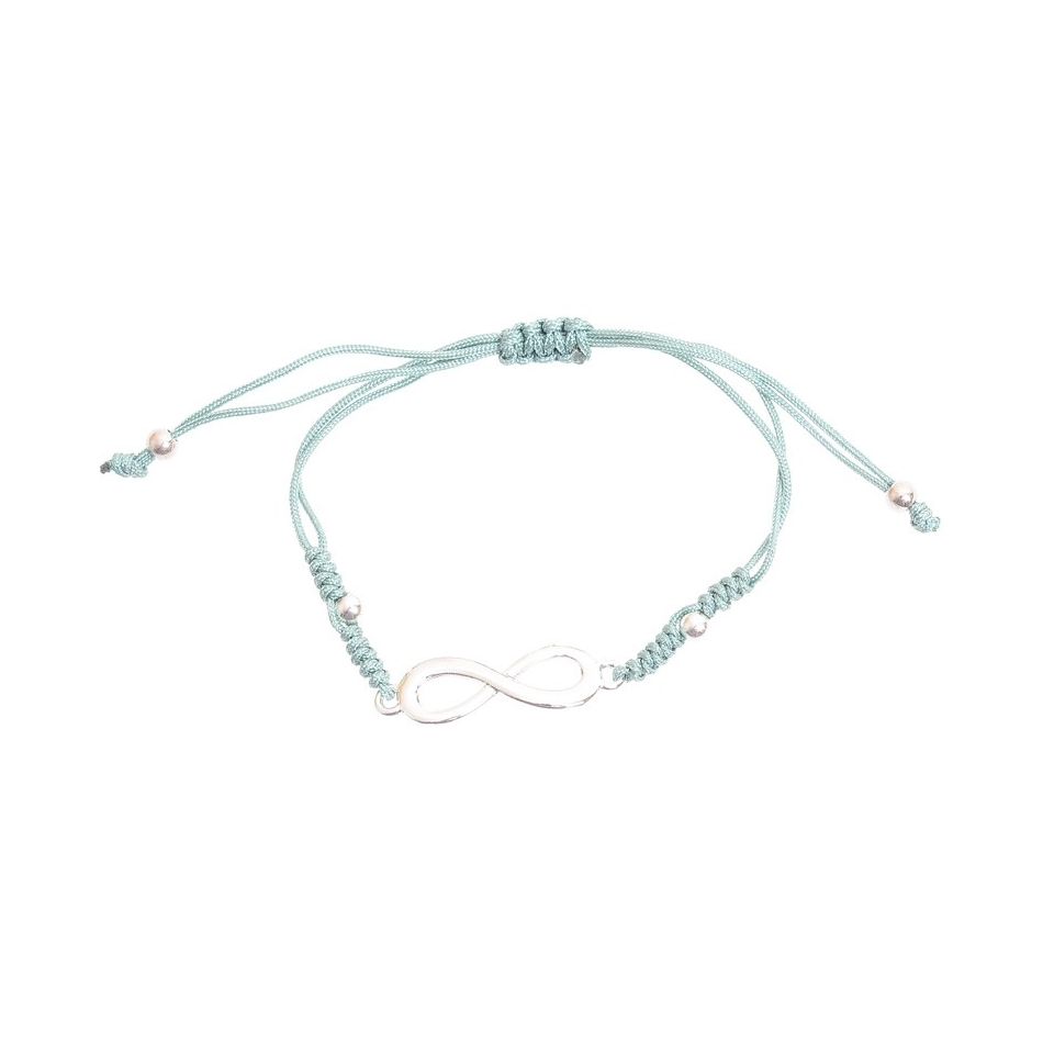 PULSERA MACRAMÉ CUENTA METAL