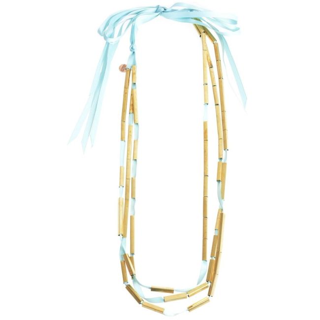 METAL SQUARE TUBES LONG NECKLACE