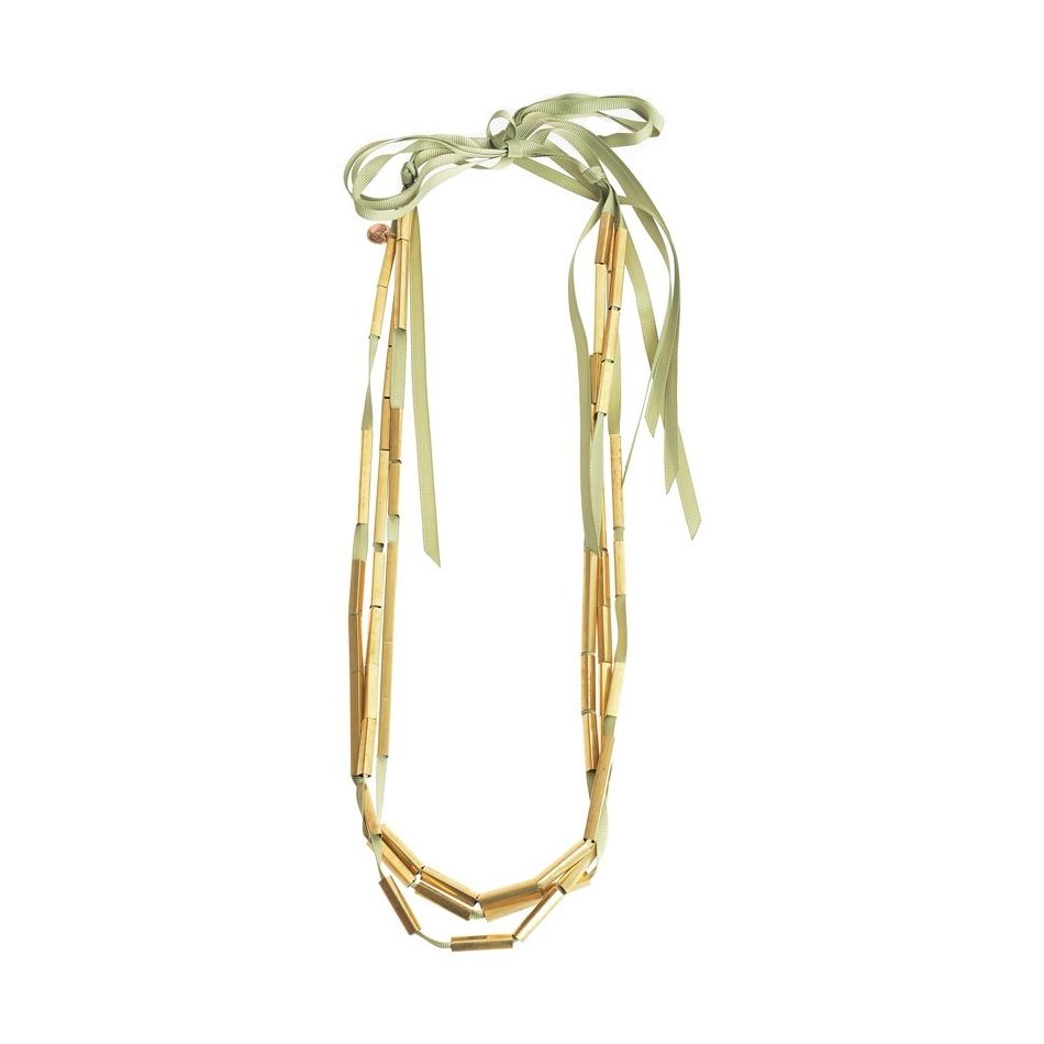 METAL SQUARE TUBES LONG NECKLACE