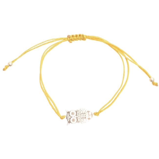PULSERA MACRAMÉ CUENTA METAL