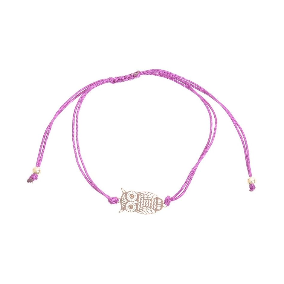 PULSERA MACRAMÉ CUENTA METAL