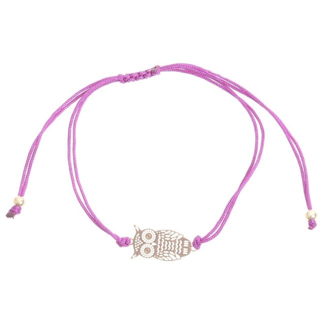 PULSERA MACRAMÉ CUENTA METAL