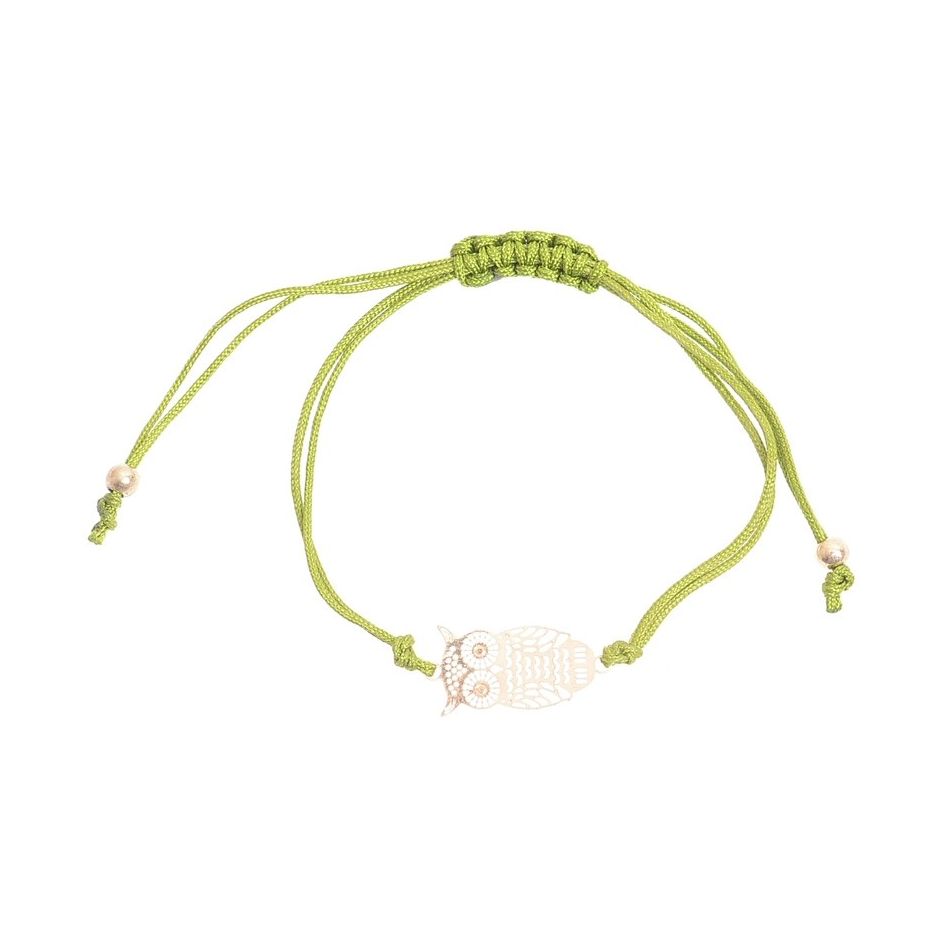 PULSERA MACRAMÉ CUENTA METAL
