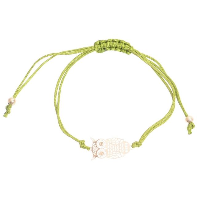 PULSERA MACRAMÉ CUENTA METAL