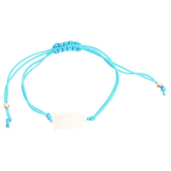 PULSERA MACRAMÉ CUENTA METAL