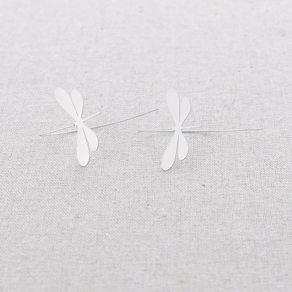 STEEL DRAGONFLY EARRINGS
