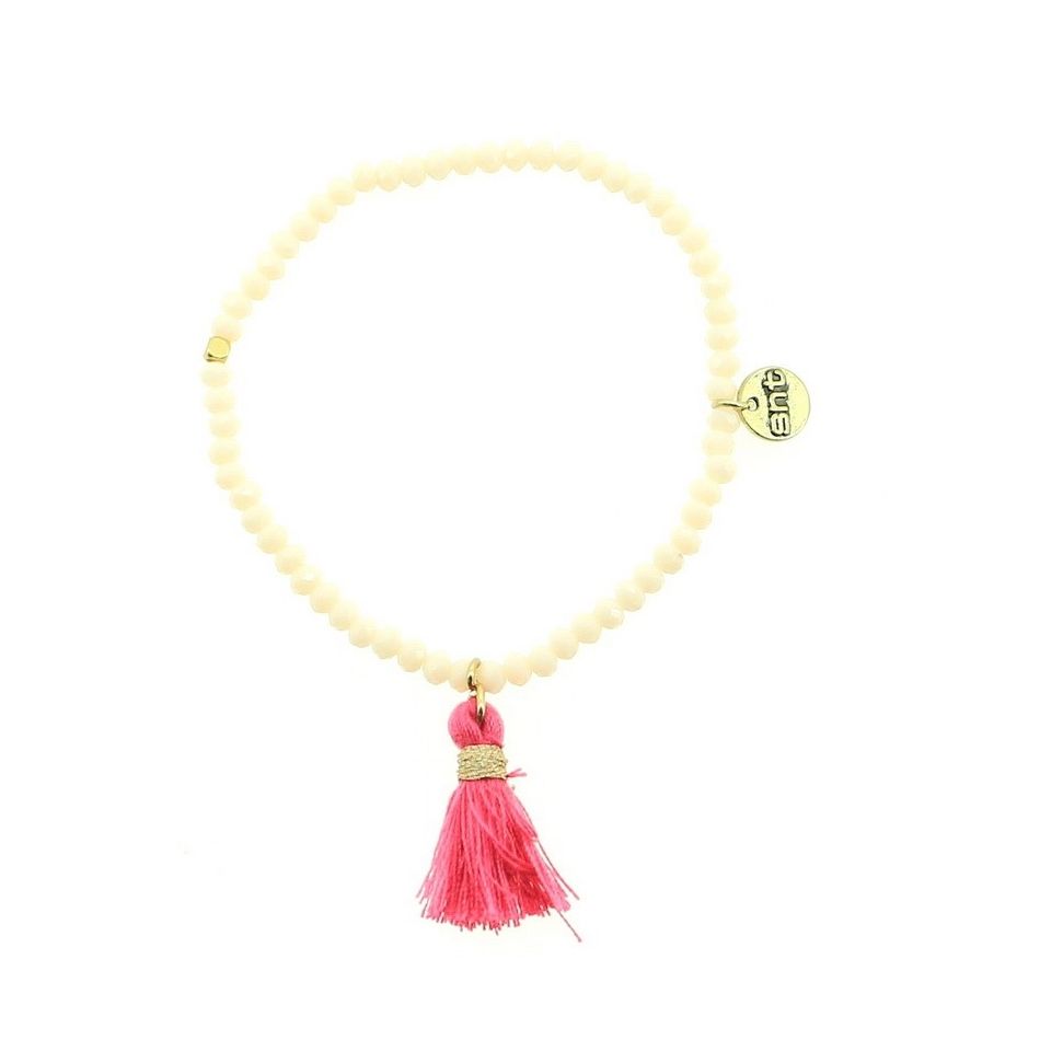 FRINGED FACETED BEADS BRACELET