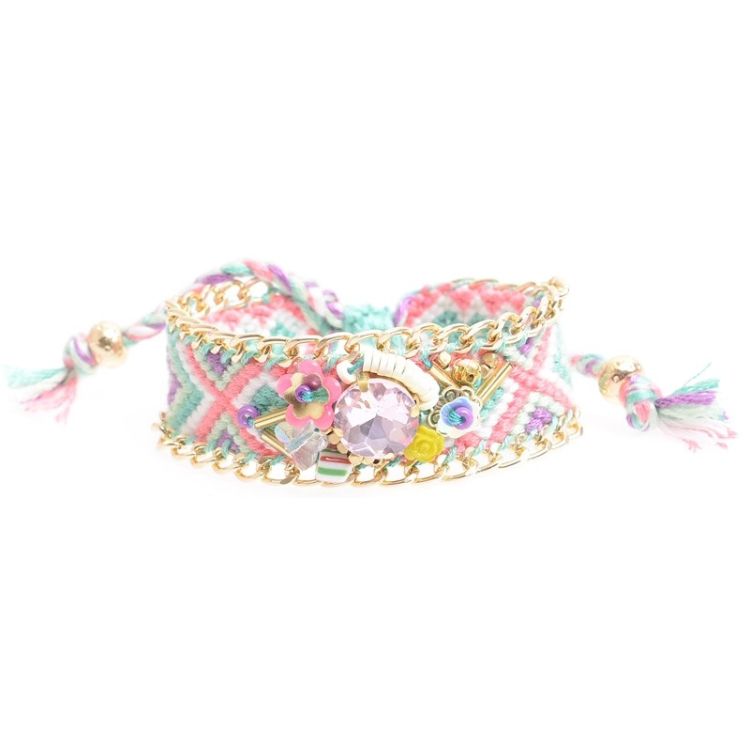 PULSERA MACRAMÉ CUENTAS