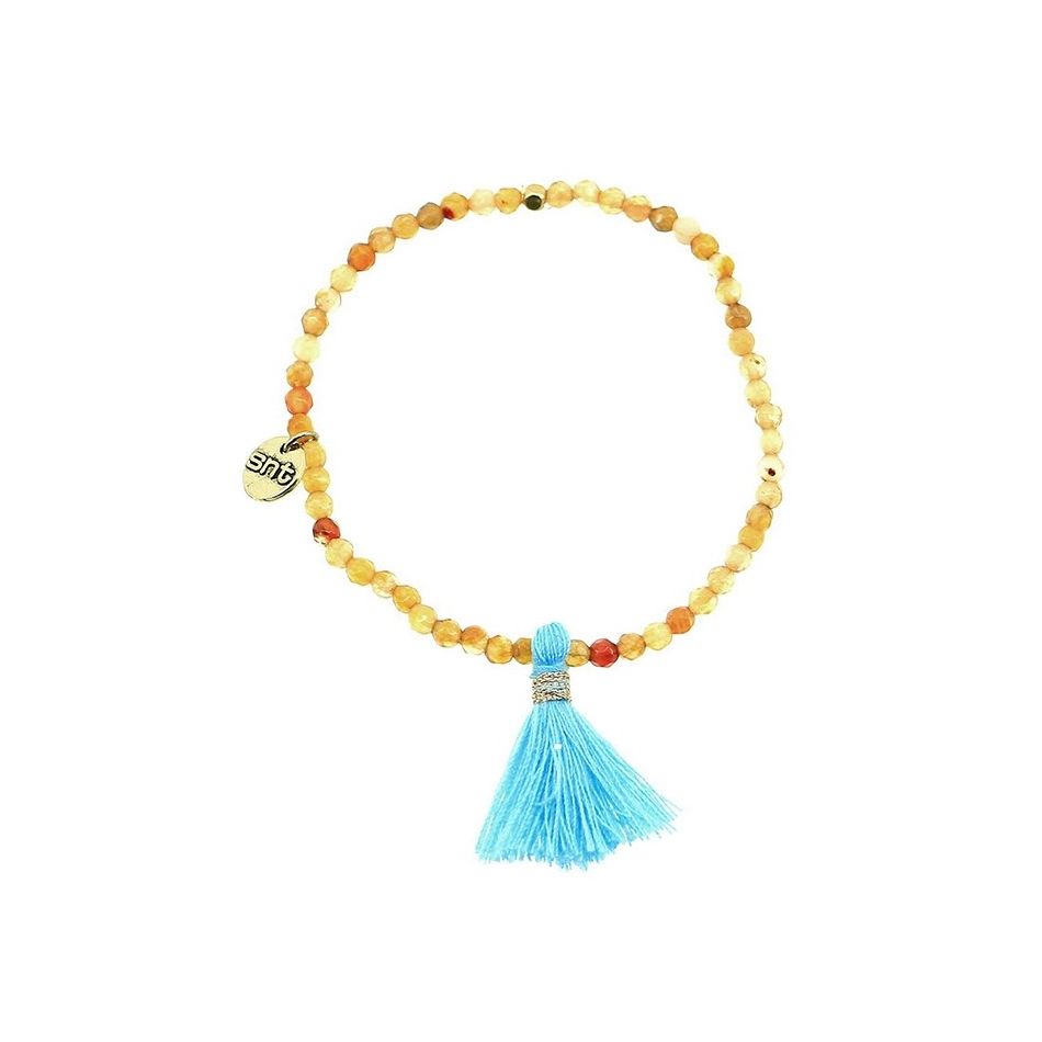 FRINGED STONE BEADS BRACELET