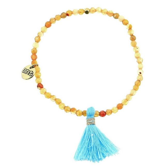 FRINGED STONE BEADS BRACELET