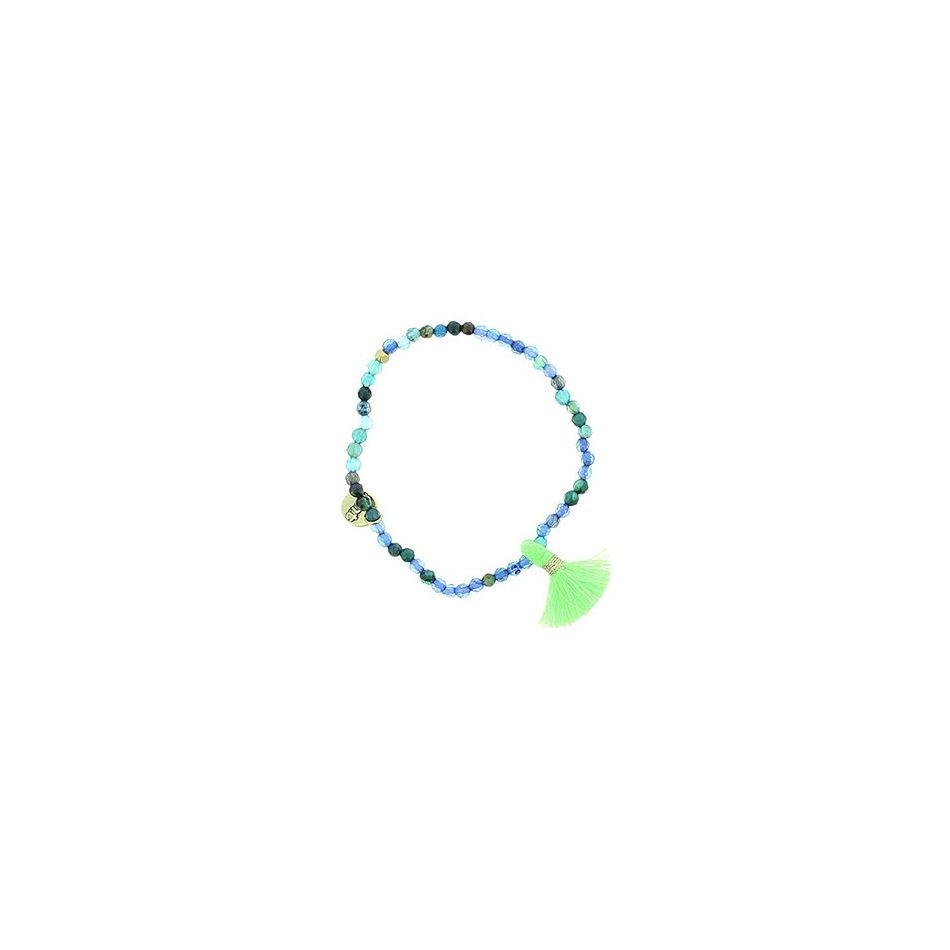 FRINGED STONE BEADS BRACELET