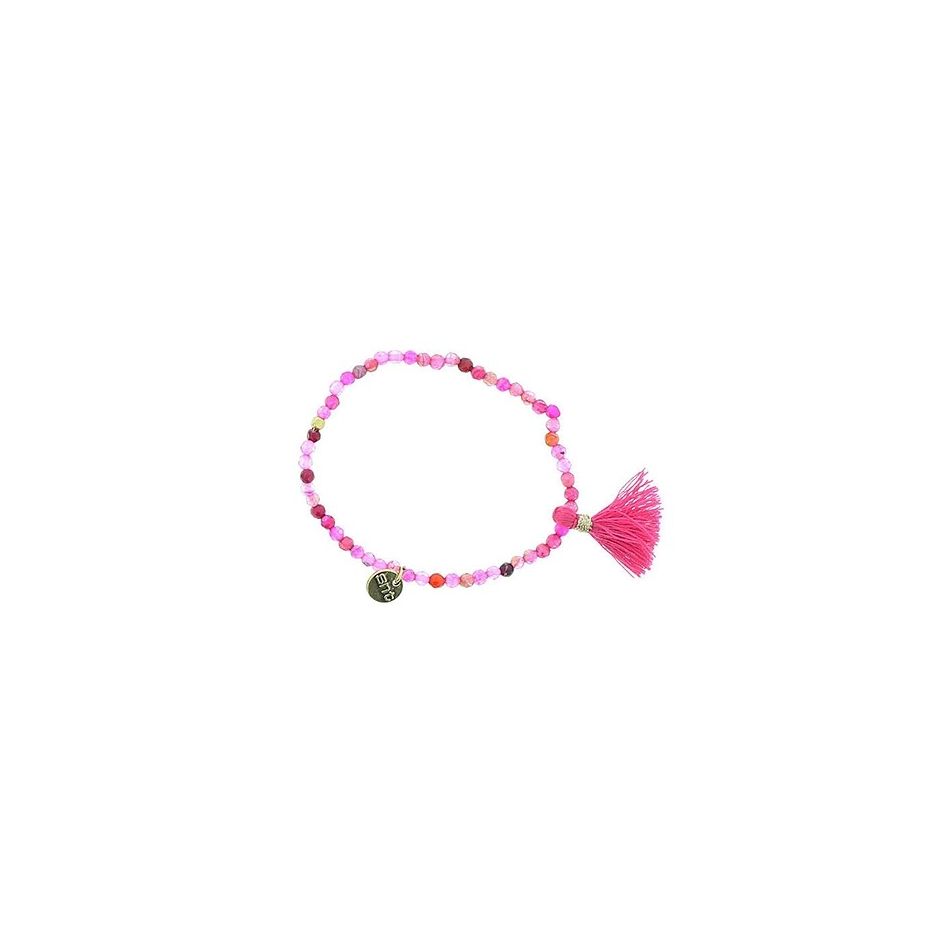PULSERA CUENTAS PIEDRAS FLECO
