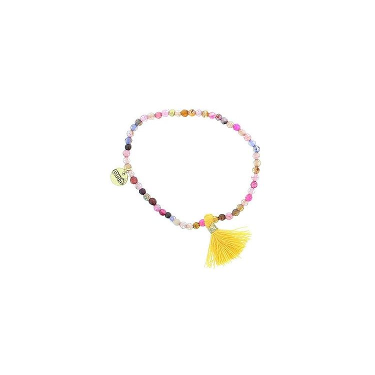 PULSERA CUENTAS PIEDRAS FLECO 2