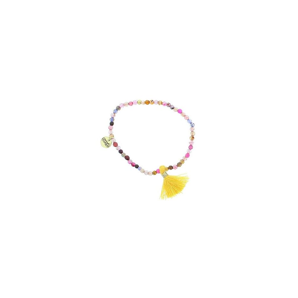 FRINGED STONE BEADS BRACELET