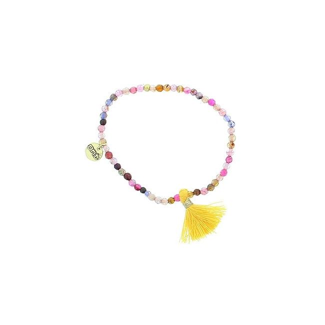 PULSERA CUENTAS PIEDRAS FLECO