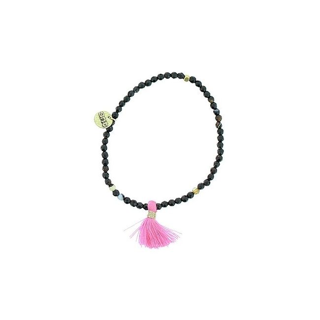 PULSERA CUENTAS PIEDRAS FLECO