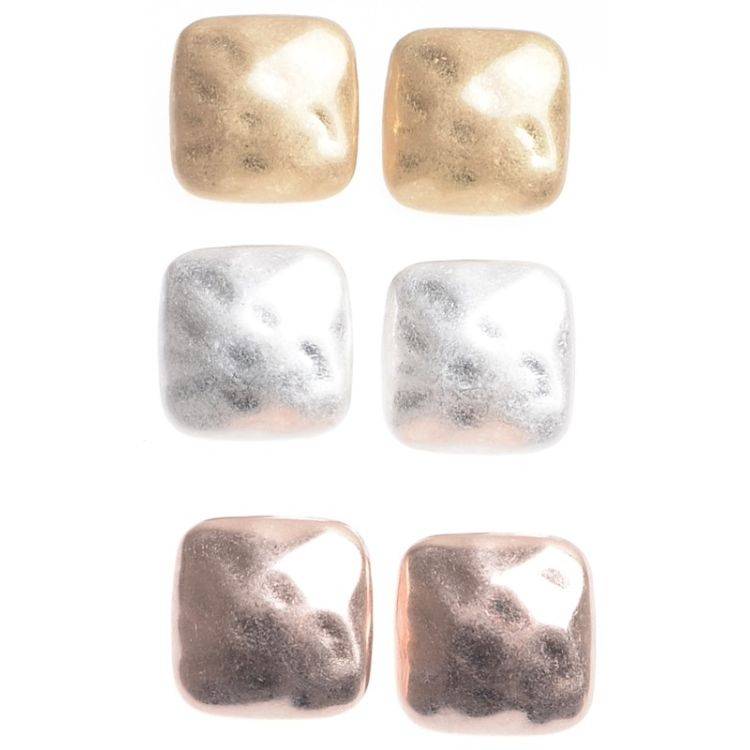 SQUARE METAL CLIP EARRINGS 2