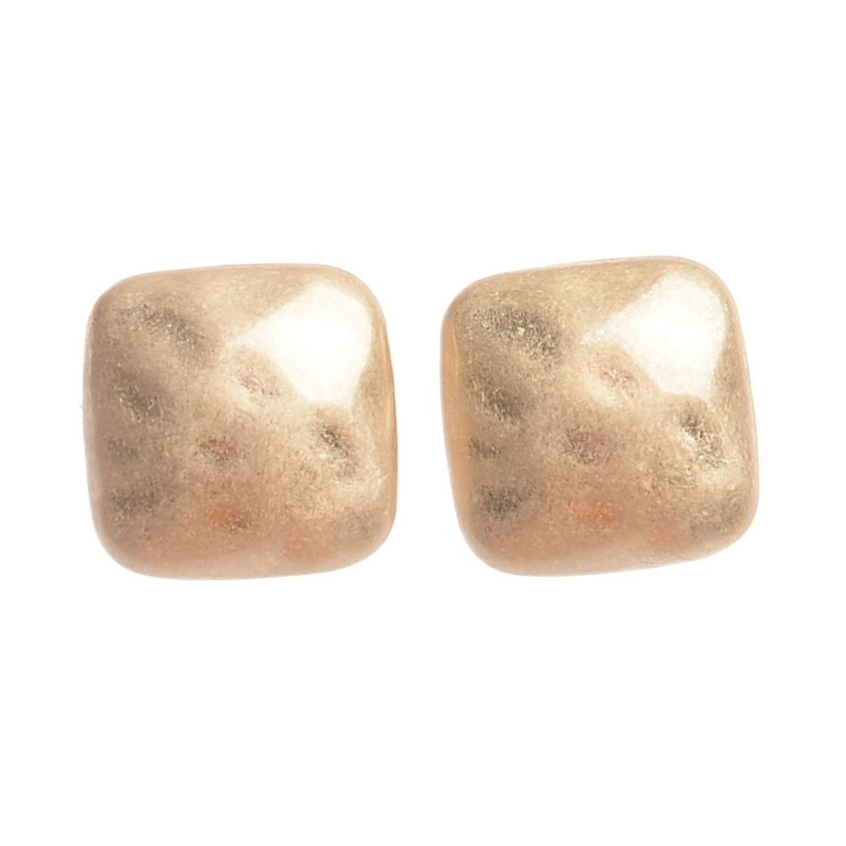 SQUARE METAL CLIP EARRINGS
