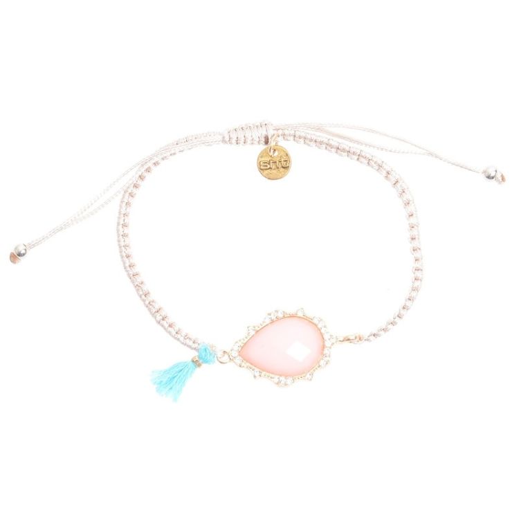 PULSERA MACRAMÉ CUENTA FLECO