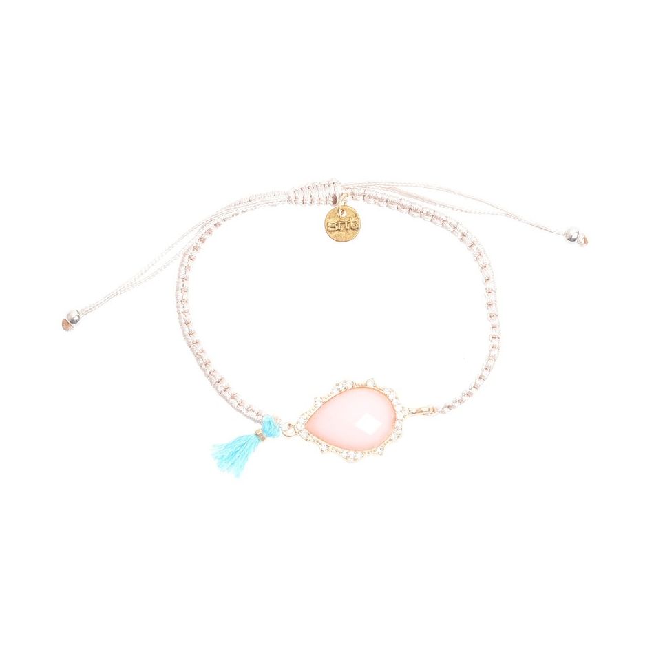 PULSERA MACRAMÉ CUENTA FLECO