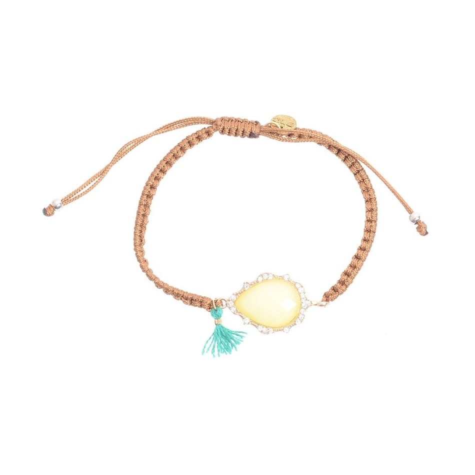 MACRAMÉ BRACELET WITH FRINGE BEADS