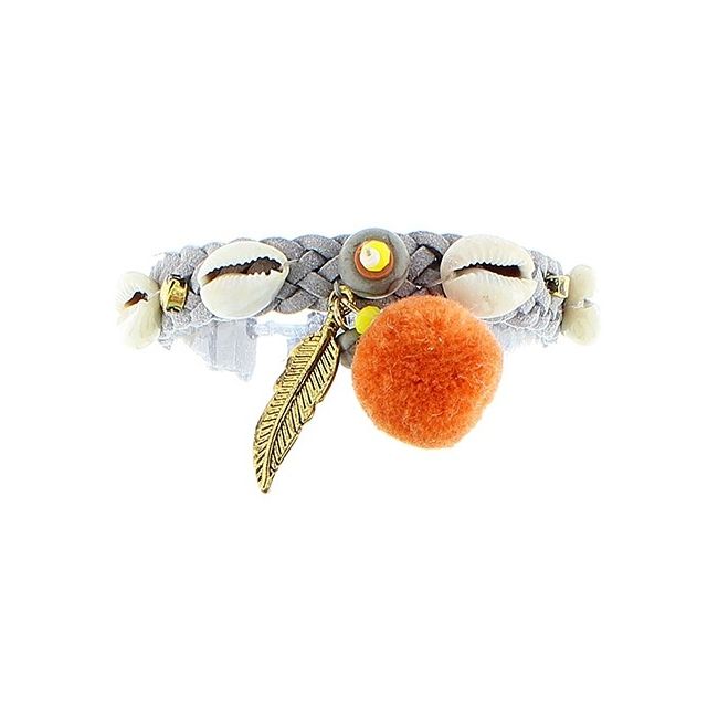 PULSERA TRENZADA MACRAMÉ CUENTAS
