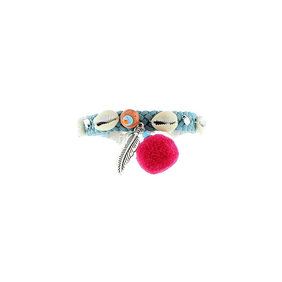 PULSERA TRENZADA MACRAMÉ CUENTAS