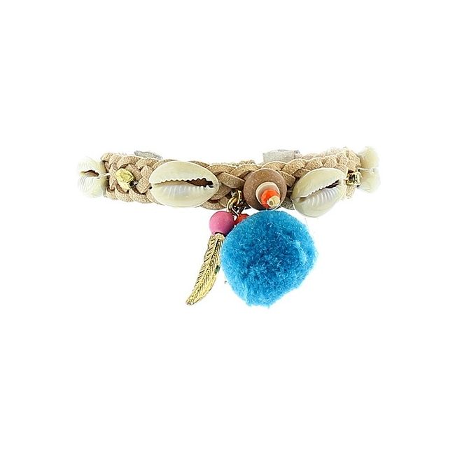PULSERA TRENZADA MACRAMÉ CUENTAS