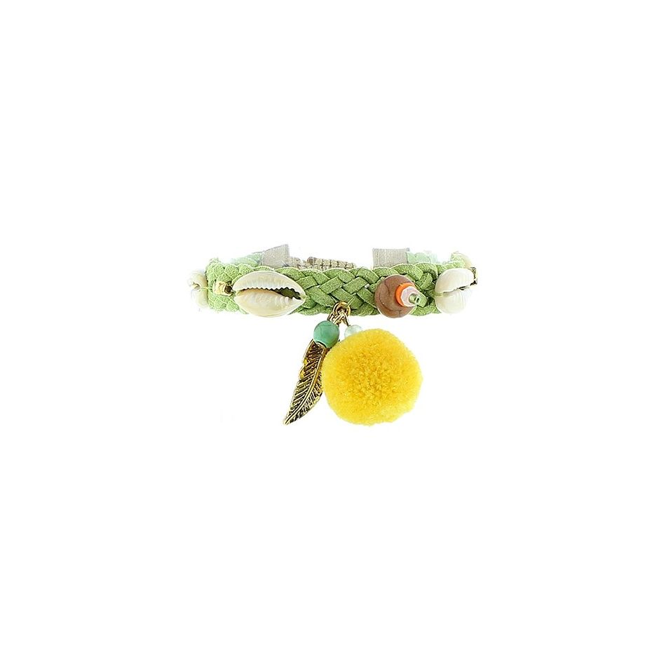 BRAIDED MACRAME BEADS BRACELET