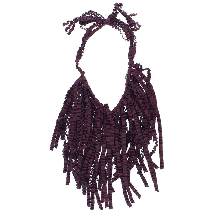CURLY SATIN RIBBON SHORT NECKLACE 2