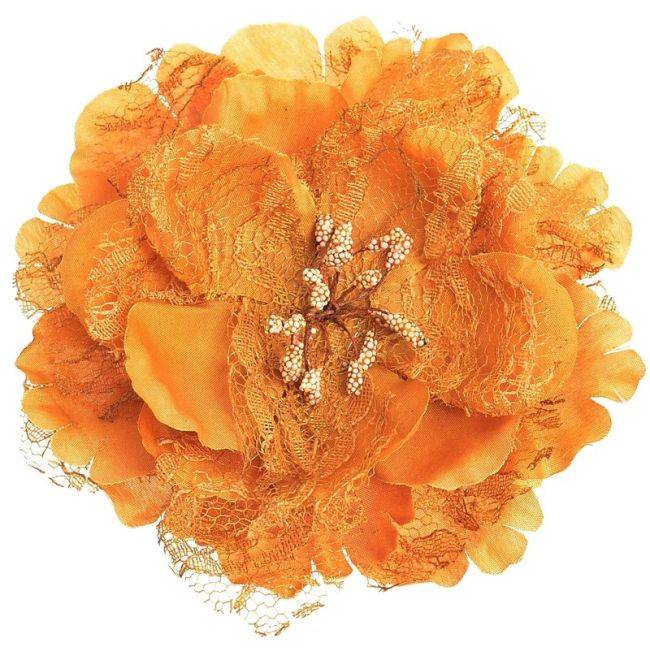 FLOWER BROOCH 14CM