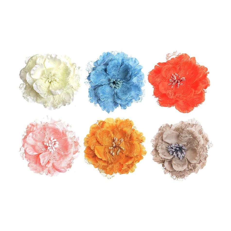 FLOWER BROOCH 14CM