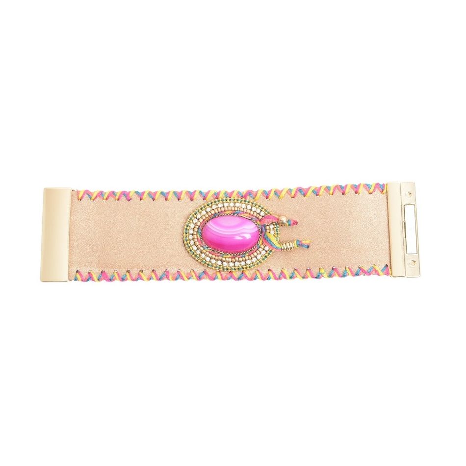 PULSERA CUENTAS TEJIDAS C. IMÁN