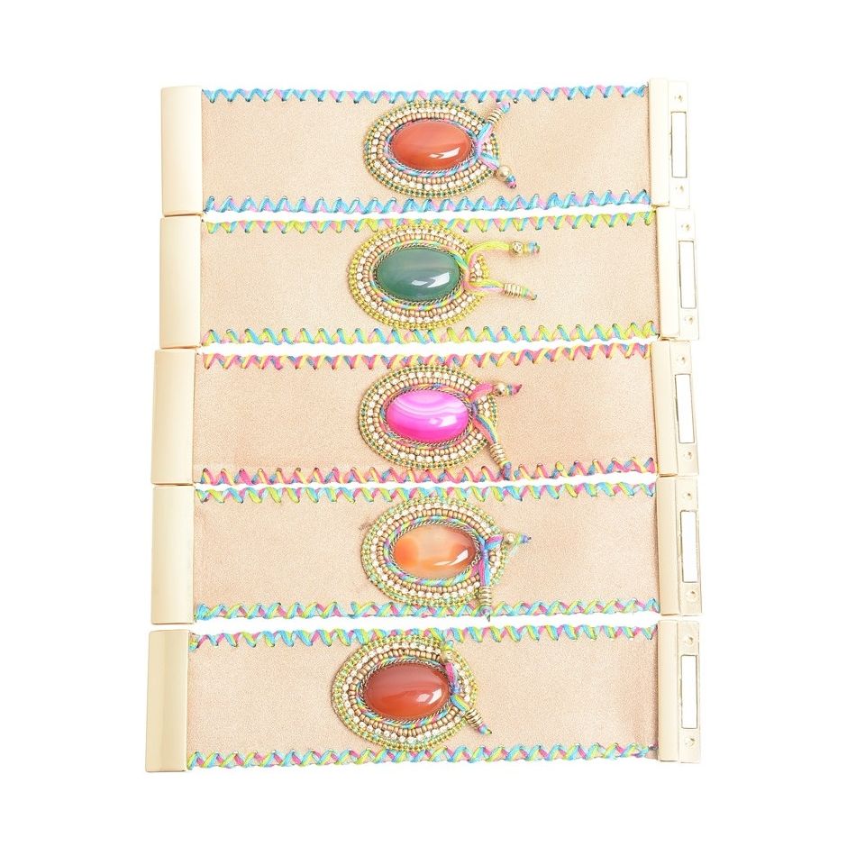 PULSERA CUENTAS TEJIDAS C. IMÁN