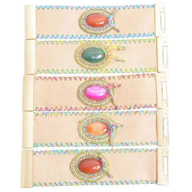 PULSERA CUENTAS TEJIDAS C. IMÁN