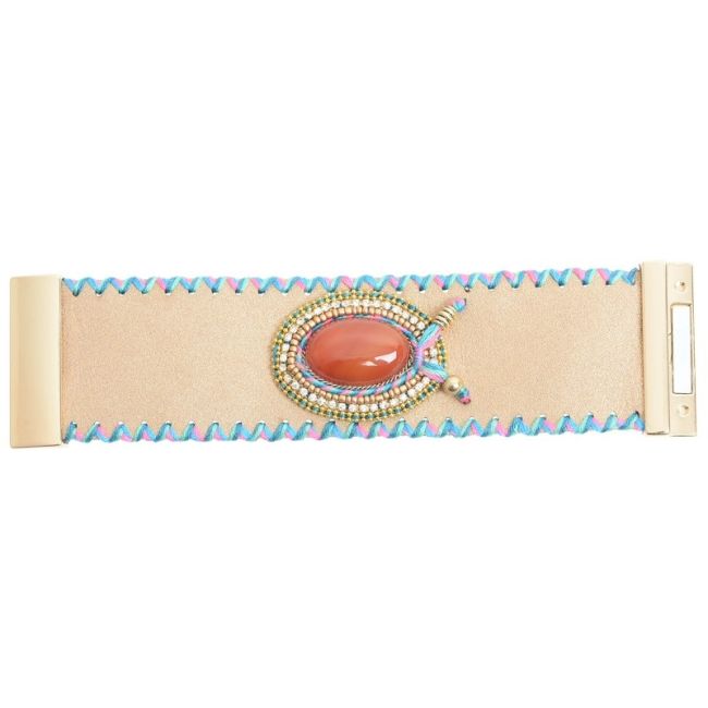WOVEN BEADS BRACELET WITH MAGNET