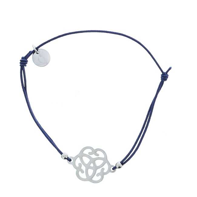 ELASTIC STEEL BRACELET WITH OPENWORK FLOWER