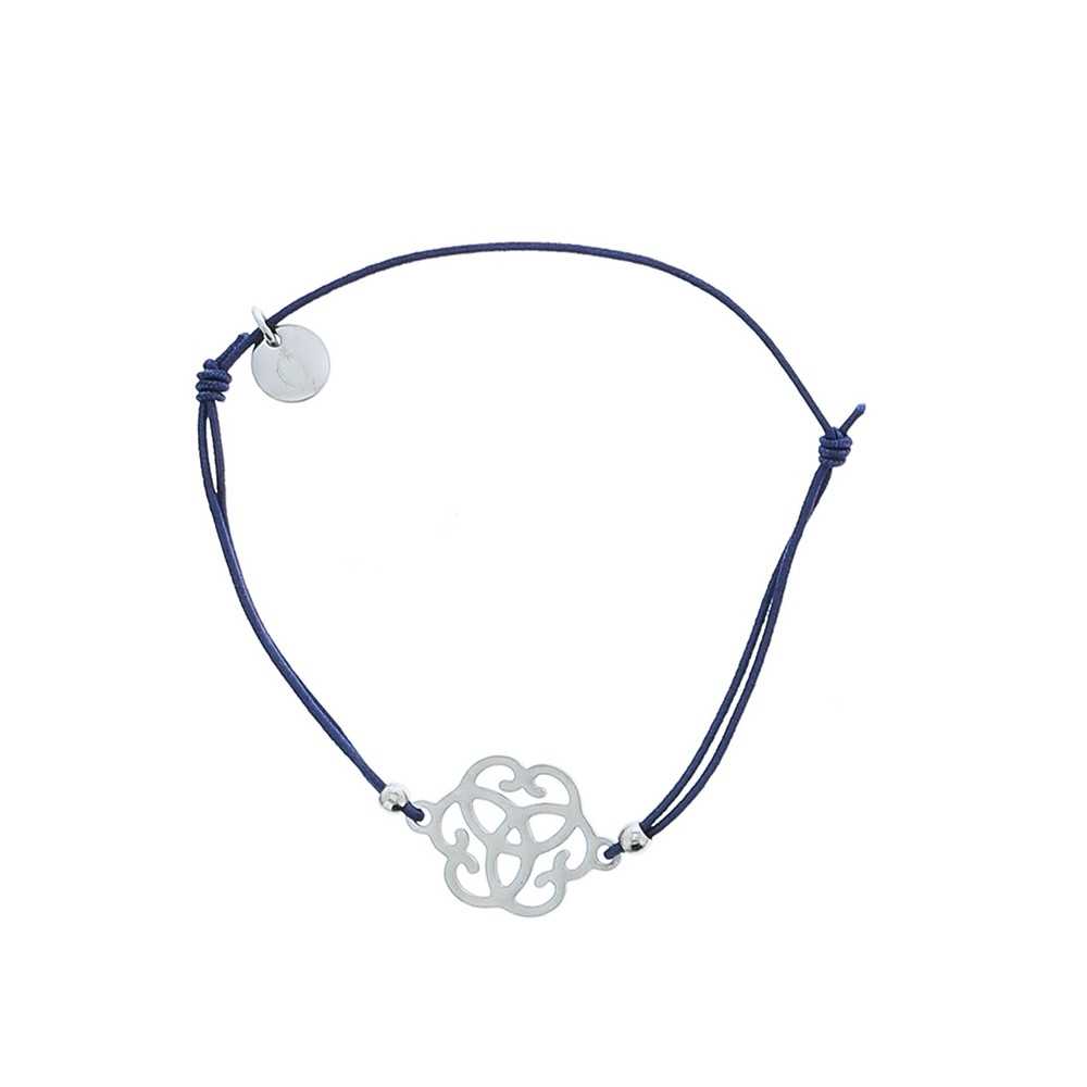 ELASTIC STEEL BRACELET WITH OPENWORK FLOWER