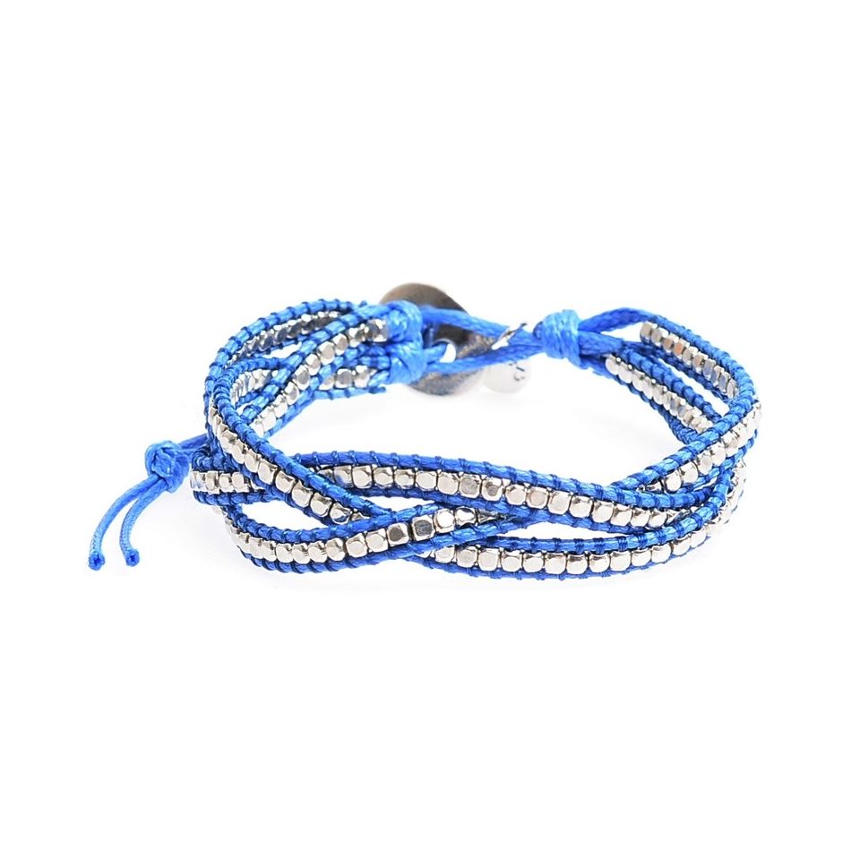 PULSERA TRENZADA CUENTAS