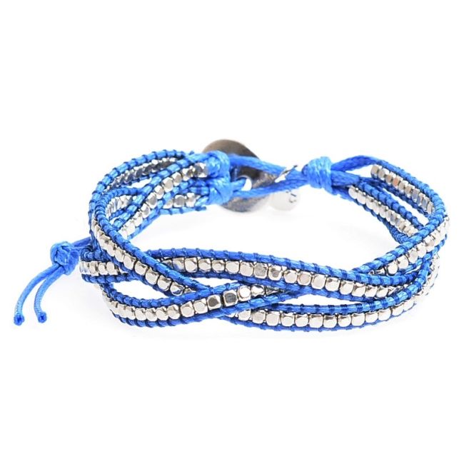 PULSERA TRENZADA CUENTAS