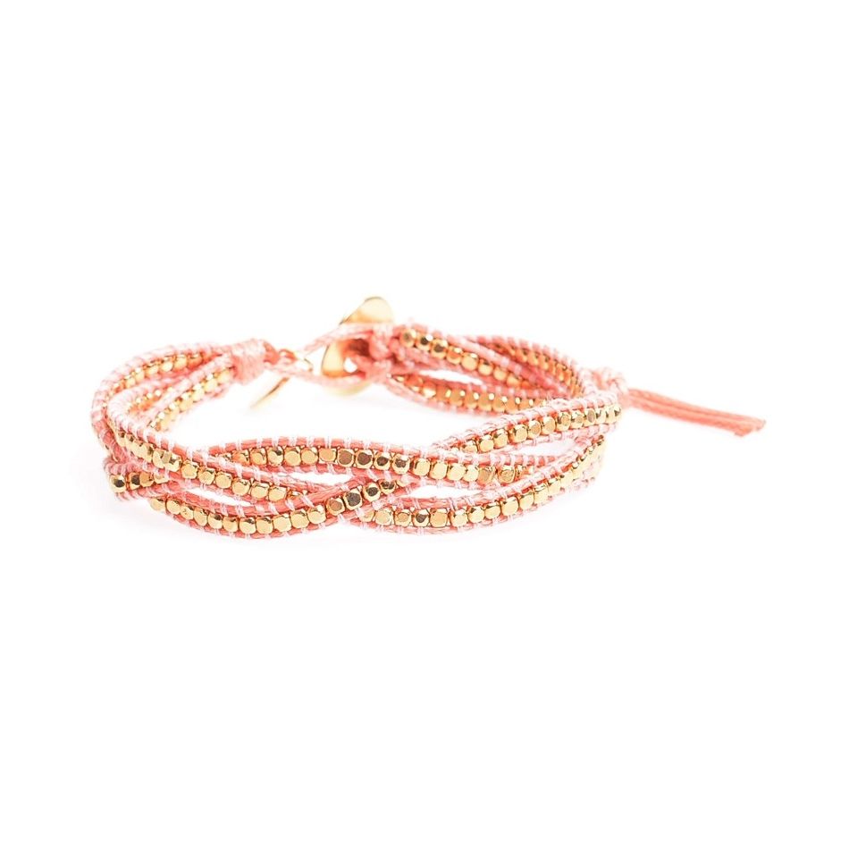 PULSERA TRENZADA CUENTAS
