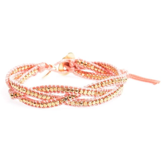 PULSERA TRENZADA CUENTAS