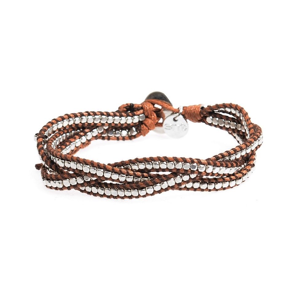 PULSERA TRENZADA CUENTAS