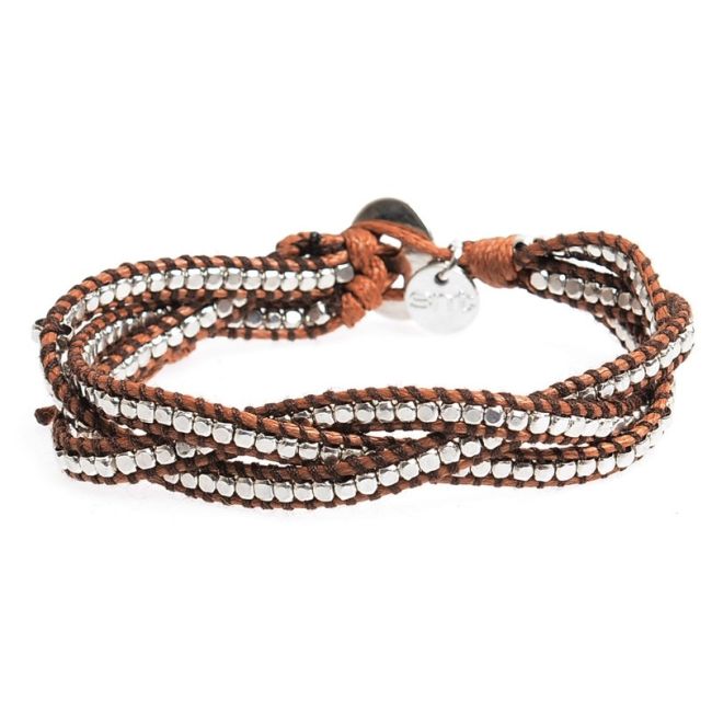 PULSERA TRENZADA CUENTAS