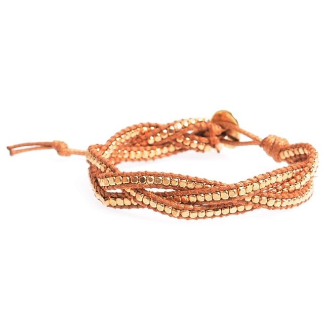 PULSERA TRENZADA CUENTAS